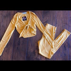 Mustard Two piece pant set